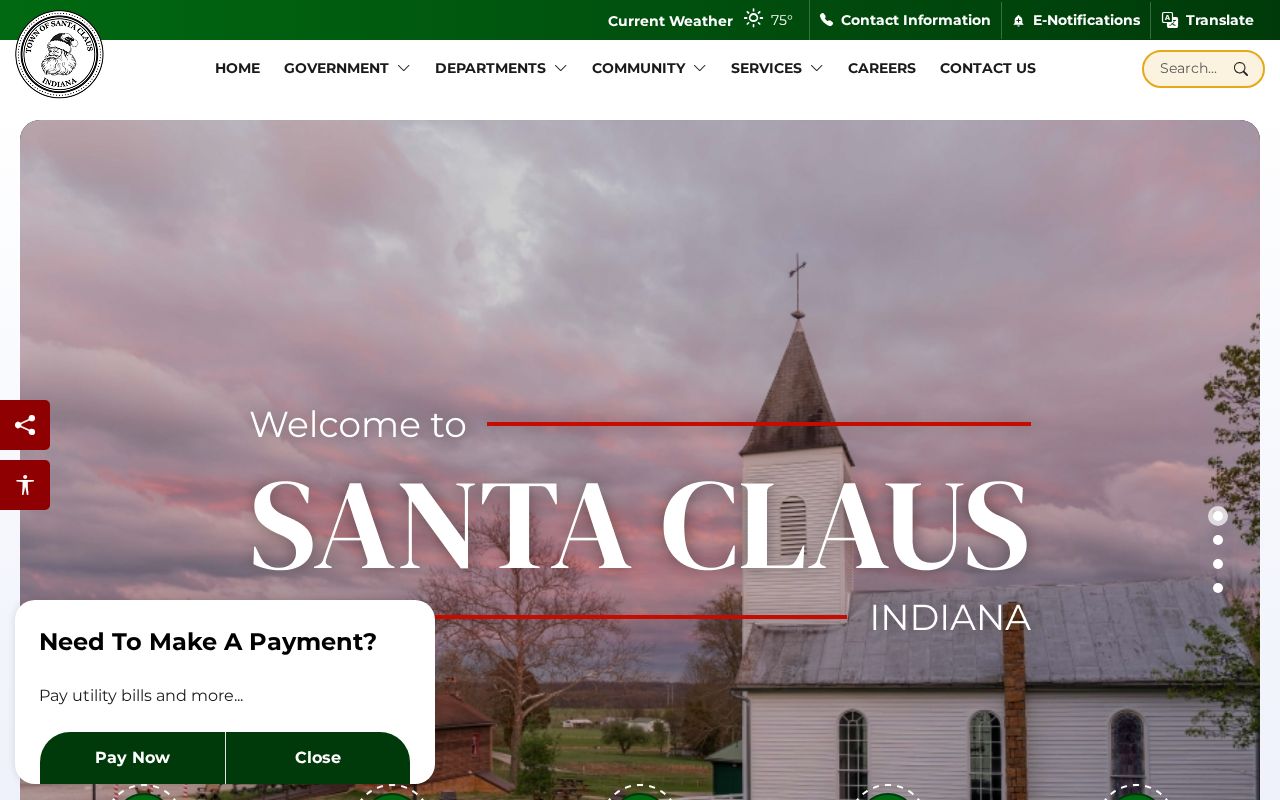 Santa Claus court docket context on the official town website